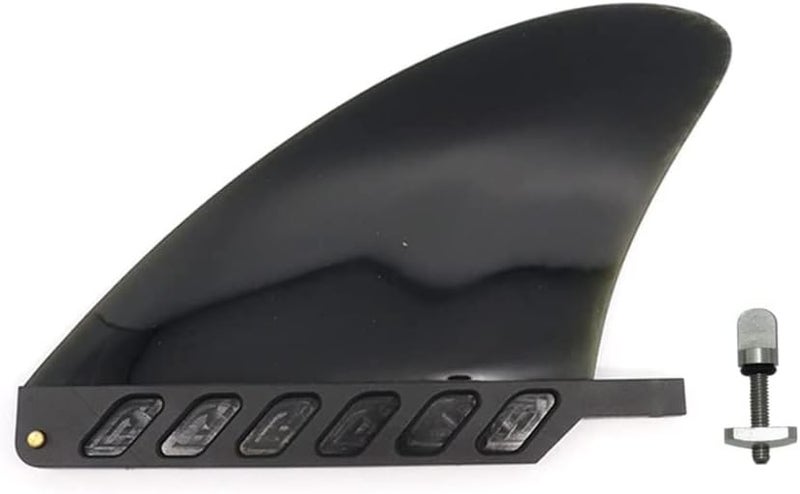 bohally 4.6" Soft Surf Fin Orange&Black for Surf Boards, SUP Paddleboards or Water SUP with No Tool fin Screw - Image 1